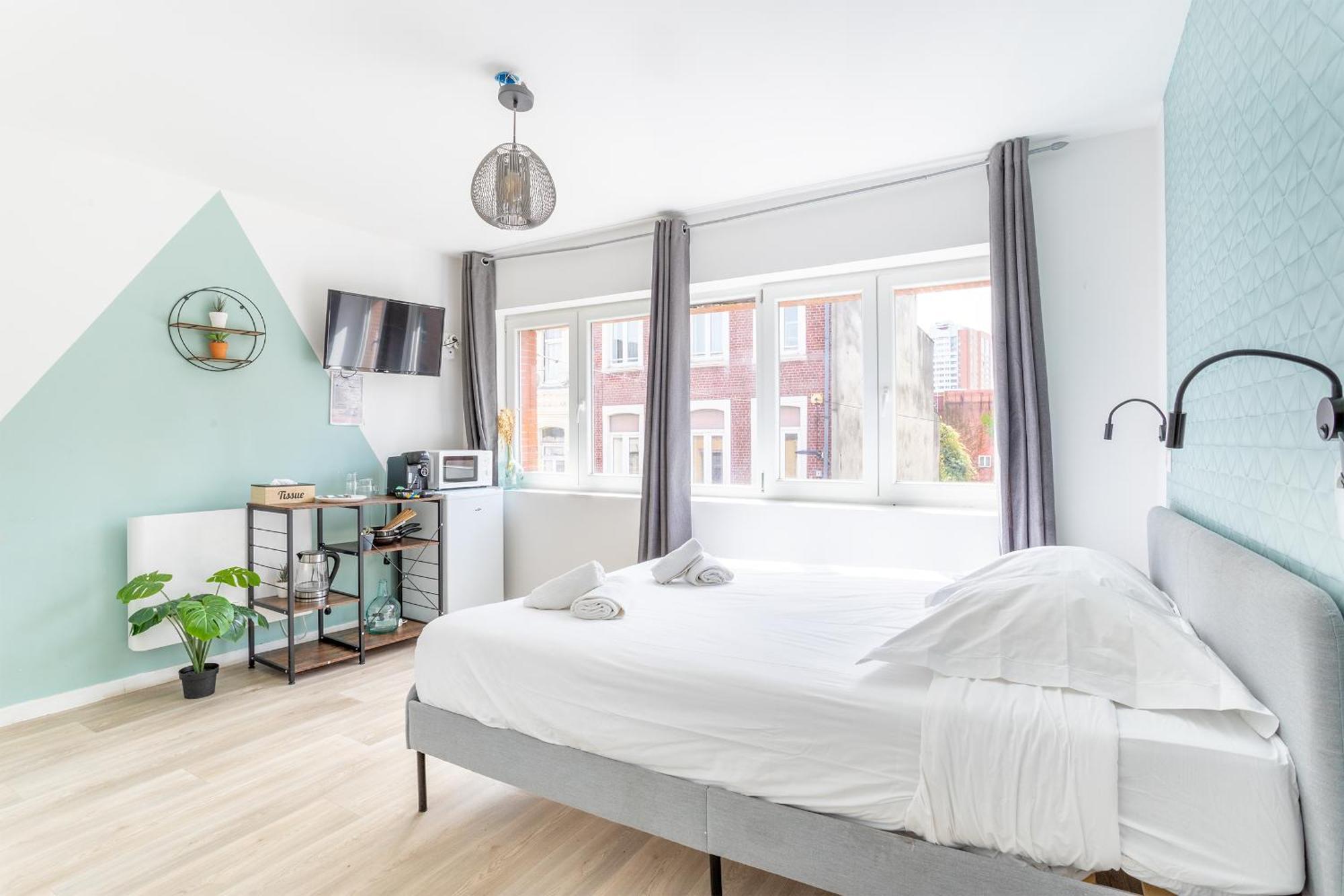 S&K Suite Grande Rue Roubaix - Chambre Spacieuse Et Sdb Privee - Netflix Et Cuisine 外观 照片